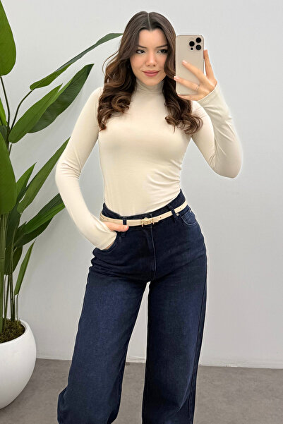 Ladima Women's Stone Finger Detailed Bodysuit