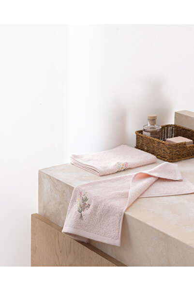 Madame Coco Arsor Σετ 2 πετσετών χεριών από 100% βαμβάκι με κέντημα - Πούδρα ...