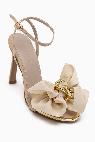 Limoya Γυναικεία παπούτσια με τακούνι Ronny Beige Bowknot