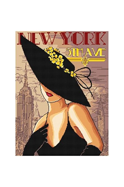 hudemas New York , goblen imprimat pe panza , 18x24cm