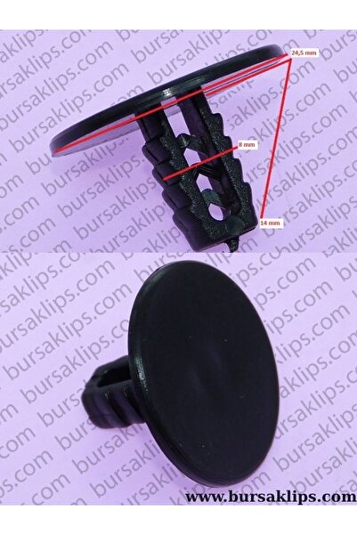 bursaklips 4533-TOFAŞ SLX PROVAN مشبك سقف (أسود)- 8500676 (10 قطع)
