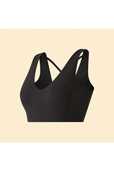 KIABI Medium Support Criss-Cross Back Sports Bra BLACK