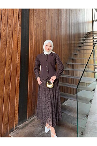Firuze etekli alt üst takım