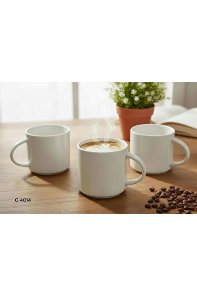 USTAOGLUHOME 3-Piece Porcelain Double Coffee Mug