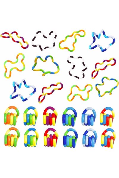 Arabest 24PCS Quiet Twisty Fidget Toys,Multicolored Sensory Stress Relief for...