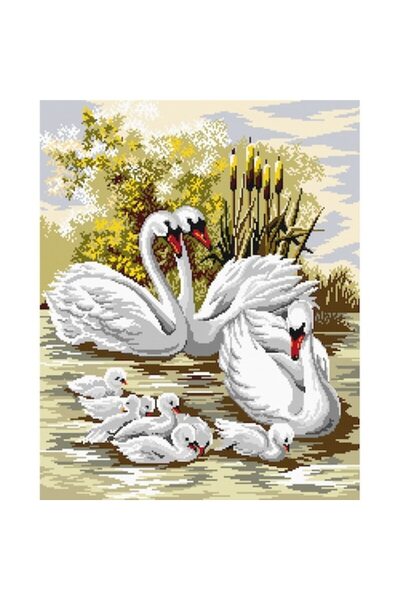 hudemas Lebede , goblen imprimat pe panza , 20x25cm