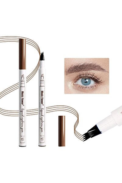 Arabest Eyebrow Pencil,2 Pcs Liquid Brow Pen,4-Micro-Fork Tip,Smudgeproof,Lon...