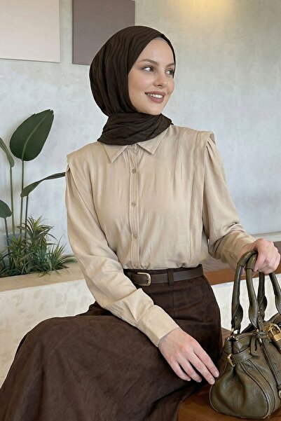 InStyle Πουκάμισο μπεζ με ραβδώσεις