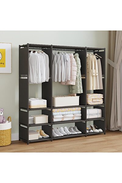 Promagg Υφασμάτινος Οργανωτής Ντουλάπας για Ρούχα με Κρεμάστρες και Ράφια