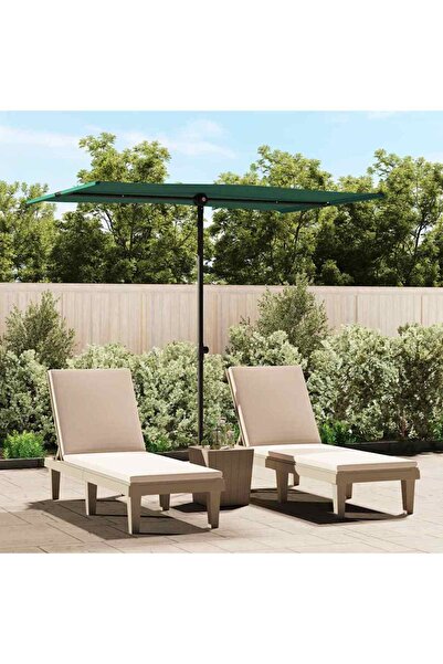 vidaxl Ομπρέλα Κήπου Πράσινη 2 x 1,5 μ. με Ιστό Αλουμινίου