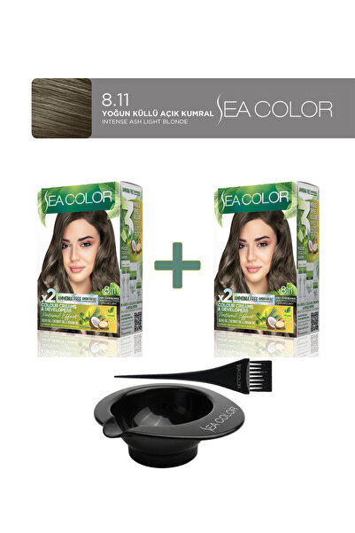 Sea Color 2'li NaturalEffect Set Boya Amonyaksız 8.11 YoğunKüllü AçıkKumral, ...