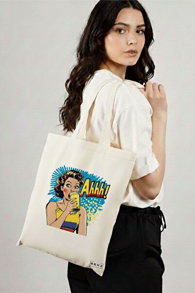 BEKZ Sacosa Cumparaturi Textila, Geanta Tote, model Sip and Style 2 38 x 34.5...