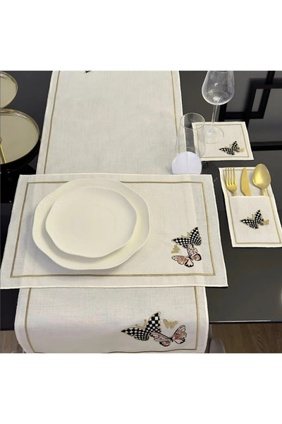 lizy's 100% βαμβακερό σετ αμερικάνικου σερβιρίσματος + σετ διαδρόμου με σχέδι...