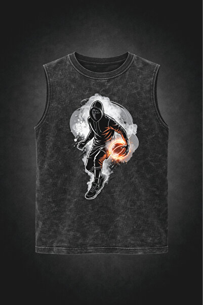 FREAK T-SHIRT Υπερμεγέθη μπλουζάκι με θέμα το μπάσκετ και μηδενικά μανίκια – ...