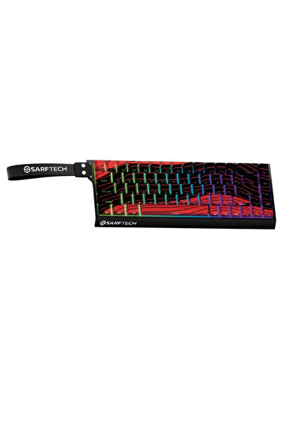 Sarftech SRF1 Siyah Manyetik Switch RGB Gaming Klavye 68 Tuş Türkçe Q | Özel Yazılım Destekli | Taşıma Bantlı