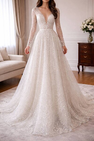 TESATURI OUTLET Διχτυωτό ύφασμα σε χρώμα ιβουάρ με τρισδιάστατες λεπτομέρειες...