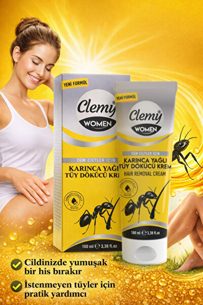 Clemy Karınca Yağlı Tüy Dökücü Krem Kadın 100 ML