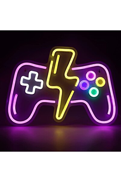 Slasa Gaming Controller Neon Sign 27x38 cm Multicolor LED with 6 mm Acrylic B...