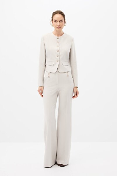 shnwomen Taş Rengi Ceket Pantolon Takım