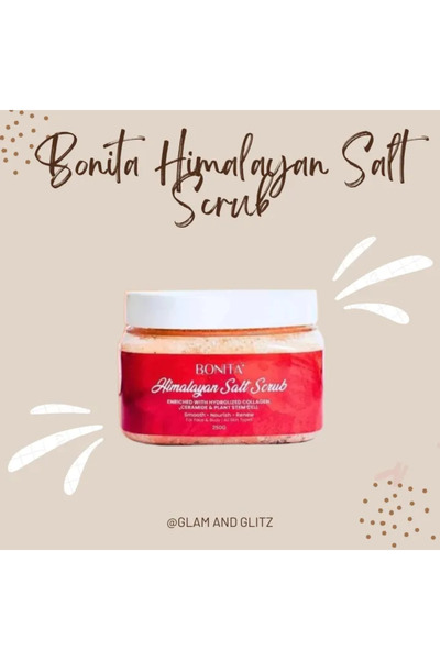 Her Skin مقشر ملح الهيمالايا من بونيتا للوجه والجسم مع الكولاجين والسيراميد و...