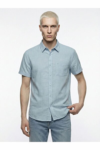 Loft Men's Blue Lf 2042321 Light Blue m Shs Shirt Lf2042321-Lbl