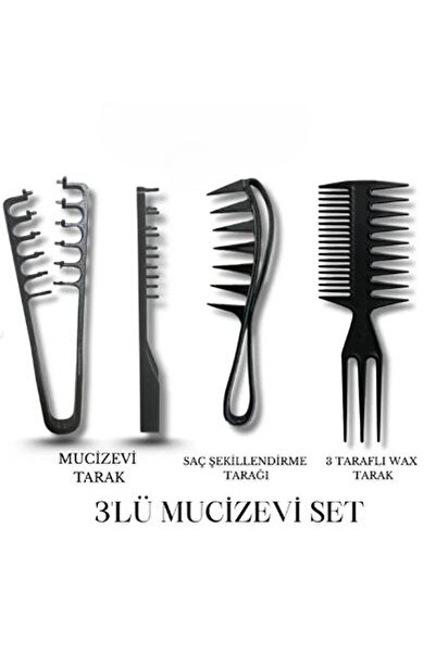 SHILOX Miraculous 3-Piece Comb Set για Styling Μαλλιών για Όλα τα Μαλλιά