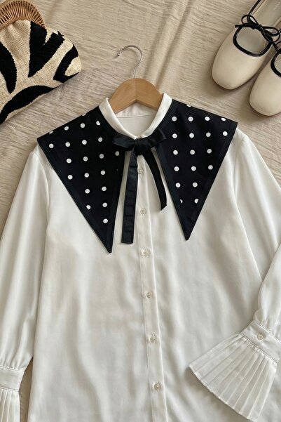 InStyle Μαύρο σατέν γιακά με σχέδια