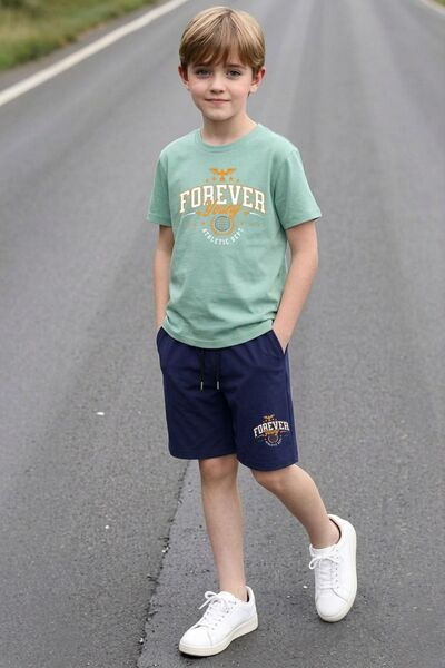 cm buseyiz Busekids Boys' Multi-Colored Printed Comfortable Fit Summer Combin...