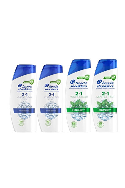 Head & Shoulders 4 x Head & Shoulders, 2 x σαμπουάν 330ml 2 σε 1 κλασικό καθα...