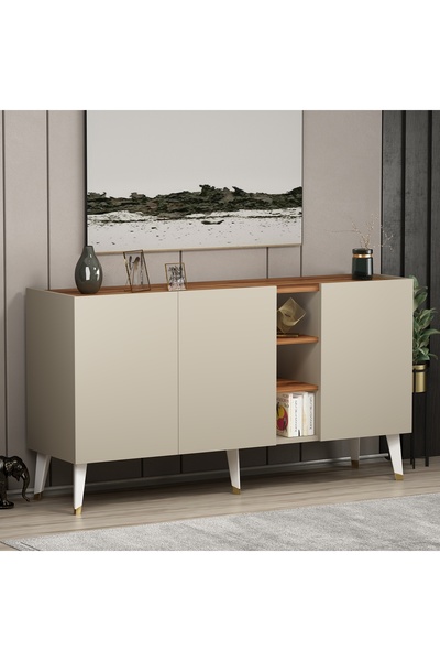 Betroya Scandi Konsol Kumtaşı Kemençe Çok Amaçlı Konsol Gümüşlük TV Sehpası 1...