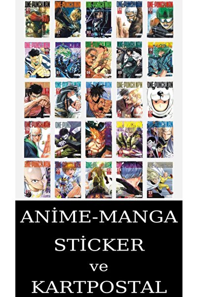 Akılçelen One Punch Man 1-25 EKSİKSİZ Manga Seti (25 KİTAP) / Tek Yumruk / An...