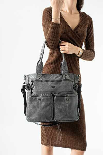 KIRASE 571 Quality Washed Leather Imported Casual Bag with Inner and Front Po...