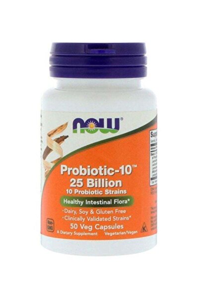 Now Foods بروبيوتيك-10 25 مليار 50 كبسولة نباتية