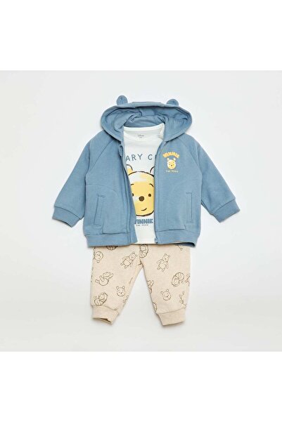 KIABI طقم 'ويني' المكون من 3 قطع - تي شيرت + بنطلون رياضي + سترة رياضية باللو...