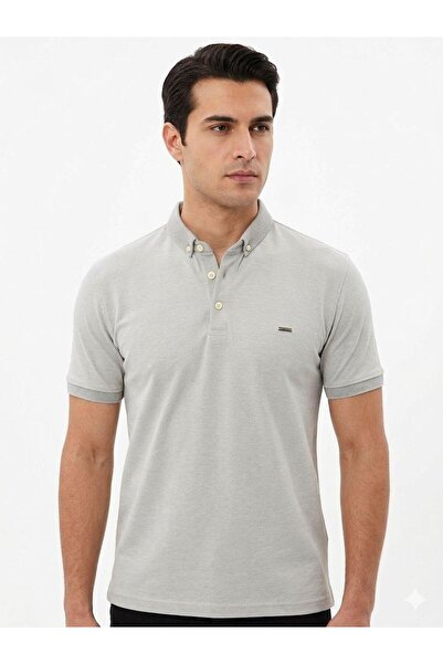 MODA GERACE Polo Yaka Slim Fit Düz Pamuklu Polo Yaka Tişört