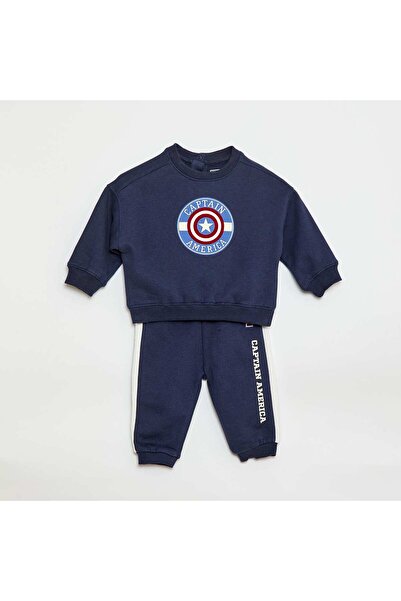 KIABI طقم مكون من قطعتين - سترة 'كابتن أمريكا' + بنطلون أزرق