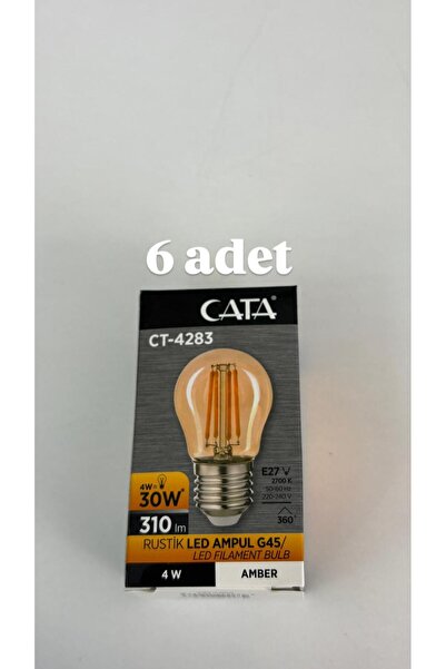 Cata CT-4283 E27DUY RUSTİK LED AMPULG5 AMBER SARI İŞİK
