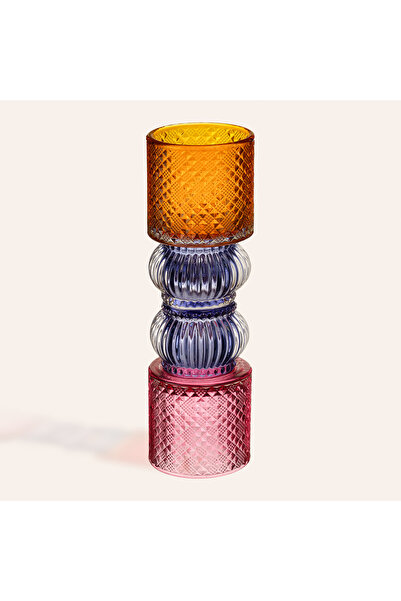 Nanjing Glass Decorative Object 7x7x23 Cm Colorful