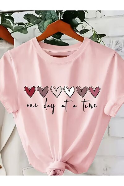 PAVRO Μπλουζάκι Unisex από ποιοτικό ύφασμα με στάμπα καρδιάς, άνετη εφαρμογή.