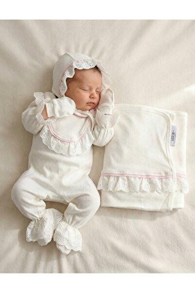 MiniKids Daiana σετ 4 τεμαχίων λευκό-ροζ