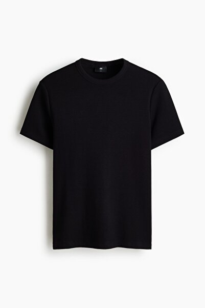 H&M Ribanalı Tişört Slim Fit