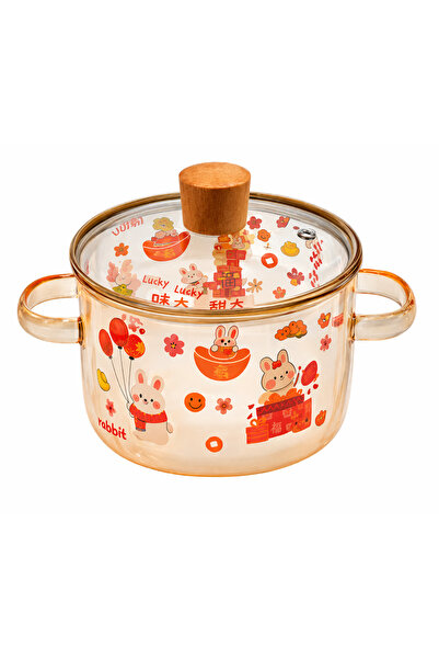wei BOROSILICATE GLASS PAN WITH TORTI DECOR 1.8L A-15972/A-15974