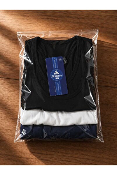 Castello Men's 3-Pack Undershirts |   Premium Flexible Fabric Comfortable Fit...