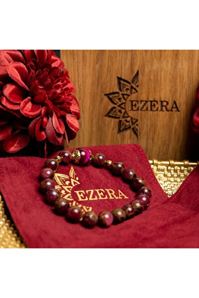 Ezera Βραχιόλι κοριτσιού Καρίνα με κόκκινο κλουαζονέ και χάντρες από μάτι της...