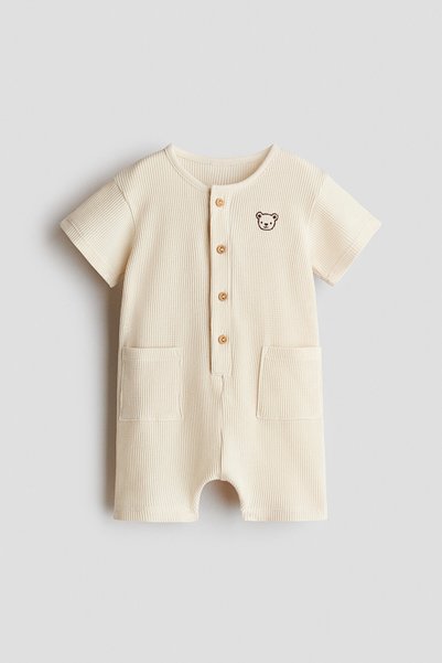 H&M Pamuklu Kısa Tulum