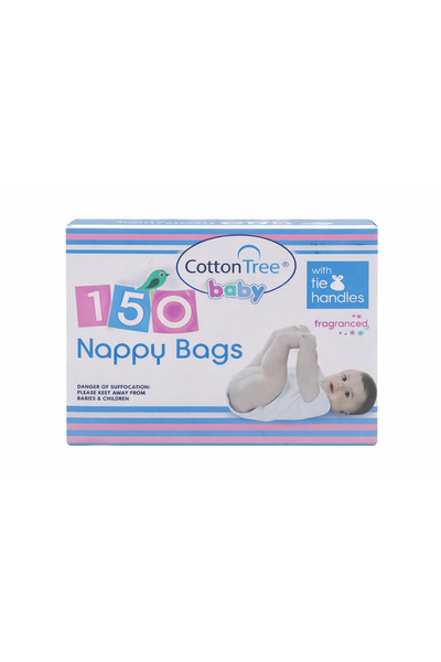 Cotton Tree Pungi pentru scutece CottonTree Baby 150 bucăți, parfumate, cu mâ...