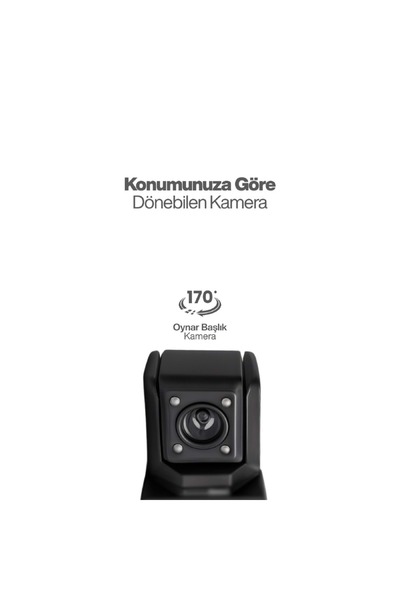 Midcom CC-41 3 Lens 3.16" IPS Ekran 5.0 MP / 30 FPS 170° Geniş Açılı Lens Araç Kamerası 64GB Hafıza Kartı Hediyeli