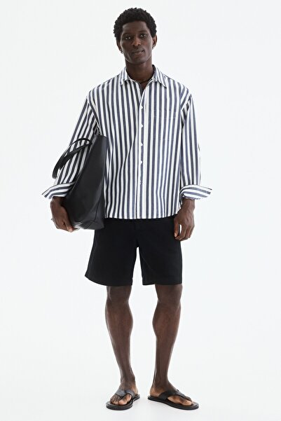 H&M Keten Karışımlı Şort Relaxed Fit