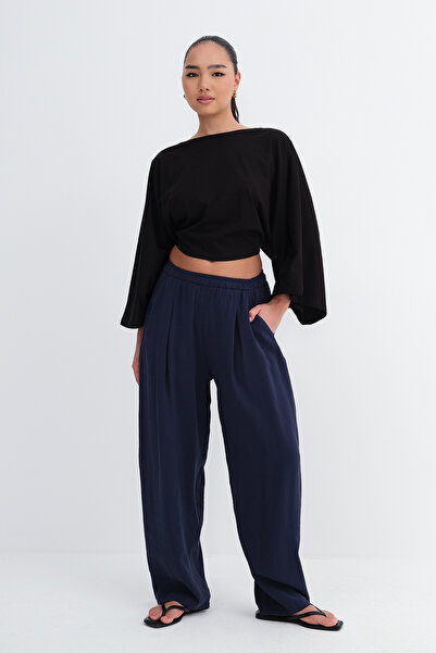 Addax Elastic Waist Modal Trousers Pn18996