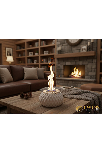 twins home art masa üstü ateş çukuru şömine